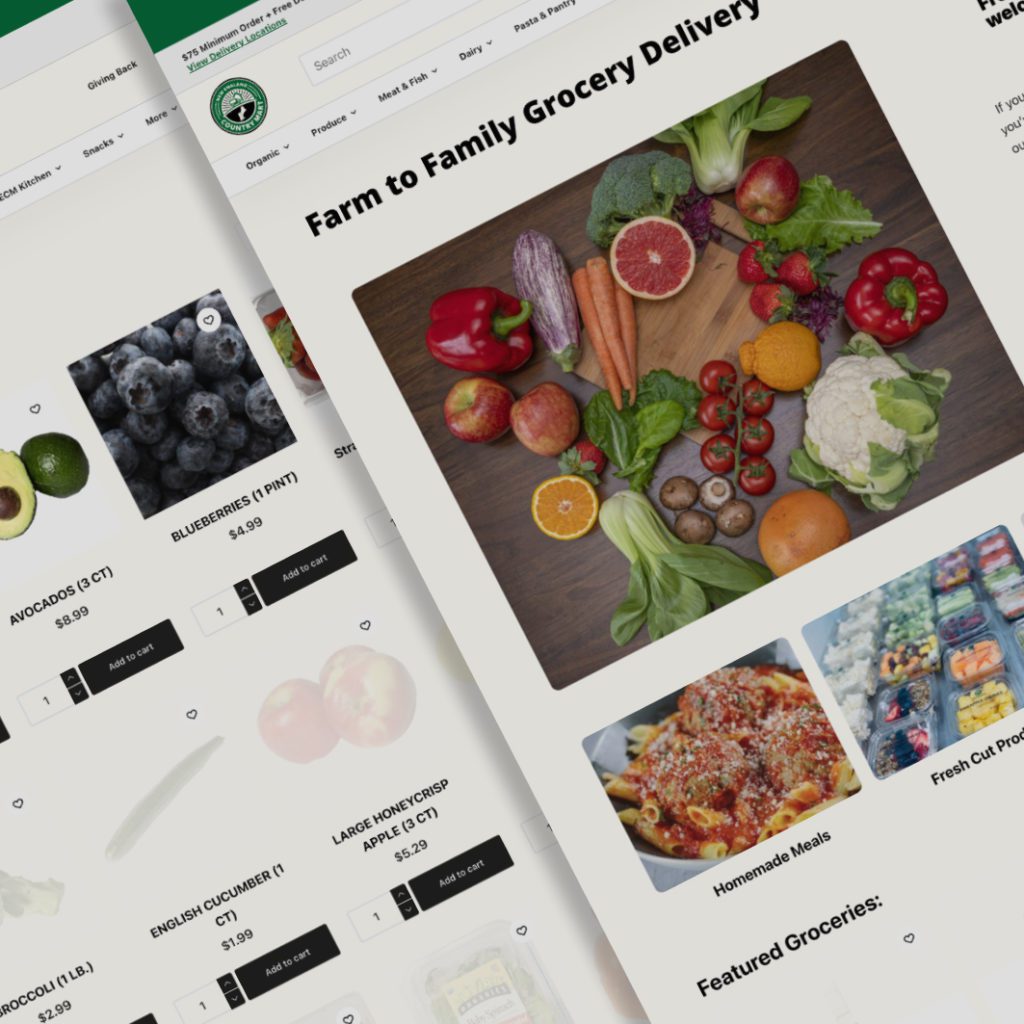 Home 8 Outsourced web design for grocery delivery company