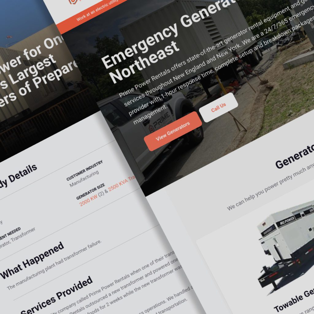 Home 10 Outsourced web design for generator company